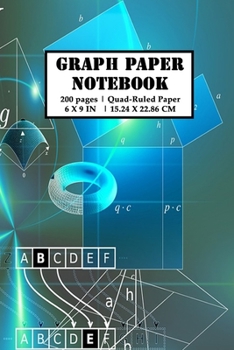 Graph Paper Notebook: 200 pages (100 sheets) 5x5 Composition Grid Planner | Science Fiction Theme | Quad-Ruled | 6x9 Sized