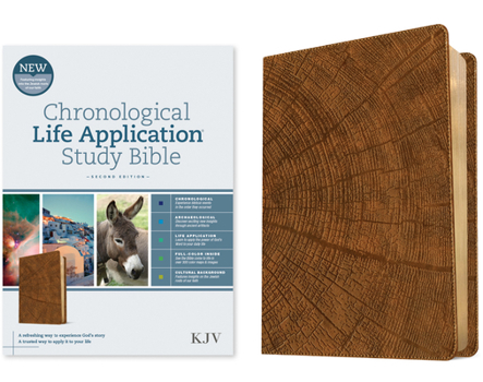 Imitation Leather KJV Chronological Life Application Study Bible, Second Edition (Leatherlike, Heritage Oak Camel) Book