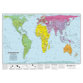 Paperback Peters World Map (Laminated Poster) Book