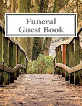 Paperback Funeral Guest Book: 100 Pages, Large Print, 900 Signature/Note Spaces [Large Print] Book