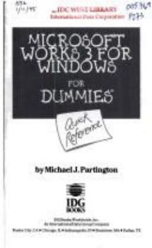 Paperback Microsoft Works 3 for Windows for Dummies: Quick Reference Book