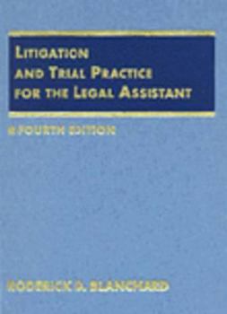 Hardcover Litigation and Trial Practice for the Legal Assistant Book