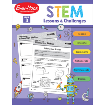 Paperback Stem Lessons and Challenges, Grade 3 Book