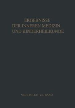 Paperback Ergebnisse Der Inneren Medizin Und Kinderheilkunde [German] Book