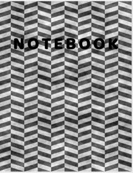 NOTEBOOK: College Ruled Notebook - Black and White Striped Large (8.5 x 11 inches) - 140 Pages