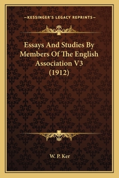 Paperback Essays And Studies By Members Of The English Association V3 (1912) Book
