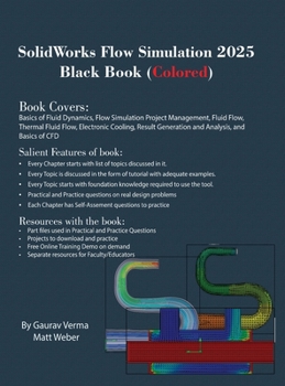 Hardcover SolidWorks Flow Simulation 2025 Black Book