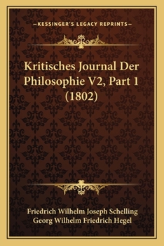 Paperback Kritisches Journal Der Philosophie V2, Part 1 (1802) [German] Book