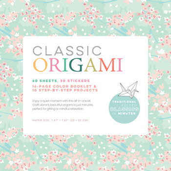 Misc. Classic Origami Kit: 60 Beautiful Sheets, 30 Stickers, and 10-Project Booklet Book