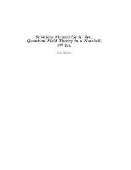 Paperback Solutions Manual to Quantum Field Theory Book