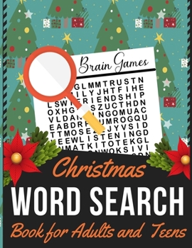 Paperback Christmas Word Search Book for Adults and Teens: Holiday themed word search puzzle book Puzzle Gift for Word Puzzle Lover Brain Exercise Game Book