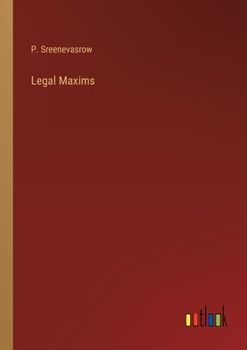 Paperback Legal Maxims Book