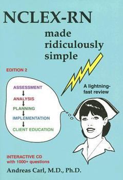 Paperback NCLEX-RN Made Ridiculously Simple [With CDROM] Book
