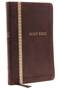 Imitation Leather KJV, Thinline Bible, Standard Print, Imitation Leather, Brown, Indexed, Red Letter Edition, Comfort Print Book