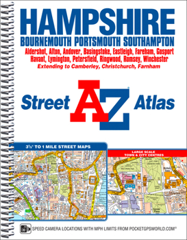 Spiral-bound Hampshire A-Z Street Atlas Book