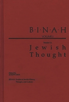 Binah: Volume II; Studies in Jewish Thought