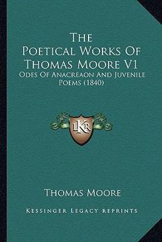 The Poetical Works Of Thomas Moore V1: Odes Of Anacreaon And Juvenile Poems