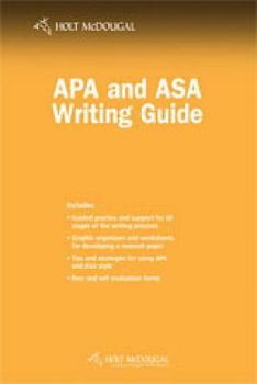 APA & Asa Writing Guide Hmcd Psych 2010