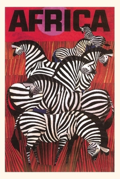 Paperback Vintage Journal African Zebra Travel Poster Book