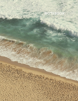 Lined Notebook: Ruled Pages Book (8,5 x 11 inches) - 100 Pages Journal II Planning, Drawing, Sketching, Writing, Wave, Beach