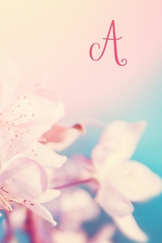 A: Monogram Initial Notebook and diary with pink floral design