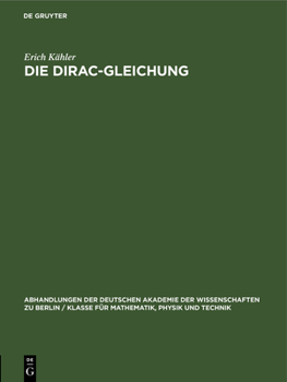 Hardcover Die Dirac-Gleichung [German] Book