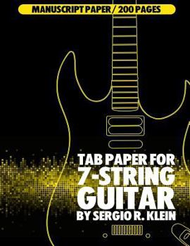 Paperback TAB Paper for 7-String Guitar: 200 of TAB Paper for 7-String Guitar Book