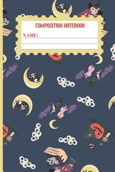 Paperback Composition Notebook: Halloween gifts for women, men, kids, adults and girls: cute Madison witch college ruled lined paper to write in Book