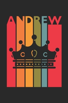 Andrew: Vintage Custom Personalized Lined Name Notebook, Diary, Journal - Retro Birthday, Christmas Gifts for Son, Nephew, Brother, Dad, Father: ... Diary, 110 page, Lined, 6x9 (15.2 x 22.9 cm)