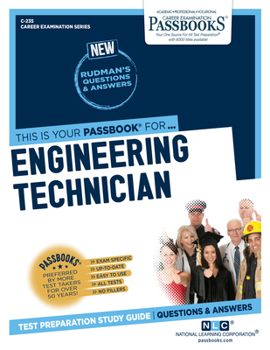 Paperback Engineering Technician (C-235), 235: Passbooks Study Guide Book