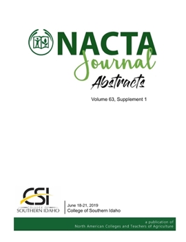 Paperback NACTA Journal - Volume 63, Supplement 1 Book