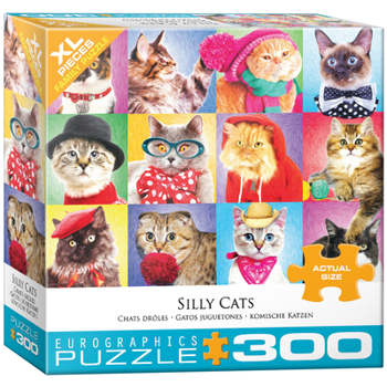 Toy Silly Cats Family Puzzle 300pc Book