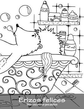 Paperback Erizos felices libro para colorear para adultos 1 [Spanish] Book
