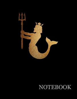 Ancient Greek God Poseidon Notebook| Ancient Greek God Poseidon Notebook Grid Sturdy High Quality Premium White Paper 8.5x11 200 pages| (Golden Black)