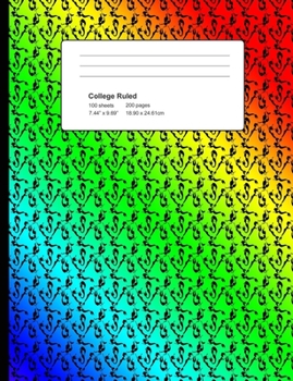 College Ruled 200 Pages: Rainbow Mini Mermaids Composition Notebook, Mermaids College Composition Book, Notebook For Girls That Love Mermaids, Pretty Mermaids Pattern