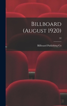 Hardcover Billboard (August 1920); 32 Book