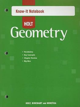 Paperback Holt Geometry: Know-It Notebook Book