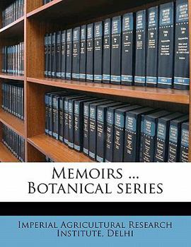 Paperback Memoirs ... Botanical Series Volume 10, No.3 Book