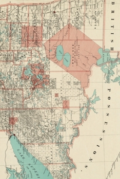 1887 Map of Minnesota - a Poetose Notebook / Journal / Diary (50 Pages/25 Sheets)
