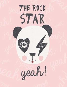 Paperback The rock star: Panda on pink cover and Dot Graph Line Sketch pages, Extra large (8.5 x 11) inches, 110 pages, White paper, Sketch, Dr Book