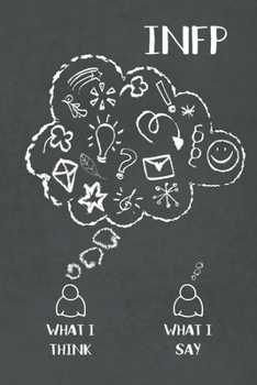 Infp: What I Think, What I Say: INFP Gifts - MBTI Lined Notebook Journal Featuring a Black Chalkboard