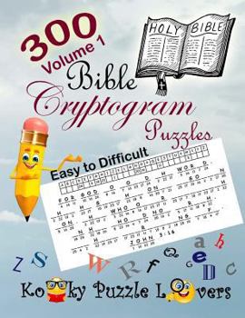 Paperback Bible Cryptograms, Volume 1: 300 Puzzles Book