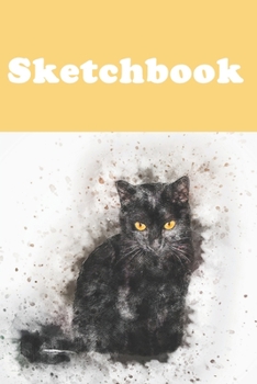 Paperback Skethbook: kitten sketchbook, kitten gift for teens-120 pages(6"x9") Matte cover Finish Book