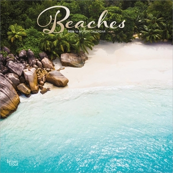 Calendar Beaches 2026 12 X 24 Inch (Hanging) Monthly Square Wall Calendar Foil Stamped Cover Plastic-Free Book