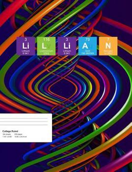 Paperback Lillian: Lillian Composition Notebook, Personalised Name Notebook, Periodic Table Style Science Fan Notebook, Future Chemist No Book