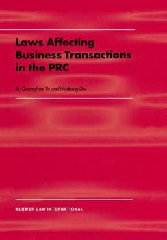 Hardcover Laws Affecting Business Transactions in the PRC Book