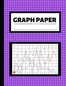 Paperback Graph Paper Composition Notebook: 4x4 Quad Ruled Graphing Grid Paper - 100 Pages - Purple Book