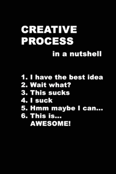 Paperback Creative Process In A Nutshell: Hilarious Notebook for Aspiring Writers - 120 pages, 6x9 Book