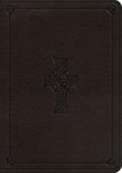 Imitation Leather ESV Single Column Journaling Bible, Large Print (Trutone, Charcoal, Celtic Cross Design) [Large Print] Book