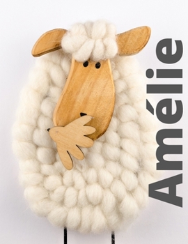 Amélie: Checkered Notebook with Name for Girls and Women, XL 8.5"x 11", 120 Pages, Paperback.